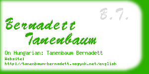 bernadett tanenbaum business card